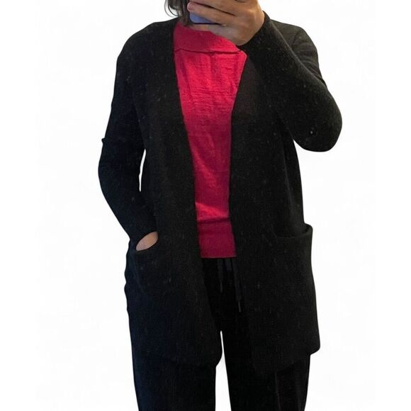 MADEWELL Woman’s Black Blend Wool Open Front Cardigan Size XS Good Condition - Picture 1 of 9